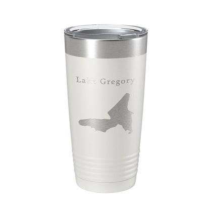 Lake Gregory Map Tumbler Travel Mug Insulated Laser Engraved Coffee Cup California 20 oz-1