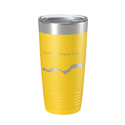 Cowanesque Lake Map Tumbler Travel Mug Insulated Laser Engraved Coffee Cup Pennsylvania 20 oz-19