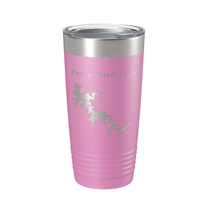 Percy Priest Lake Map Tumbler Travel Mug Insulated Laser Engraved Coffee Cup Tennessee 20 oz-14