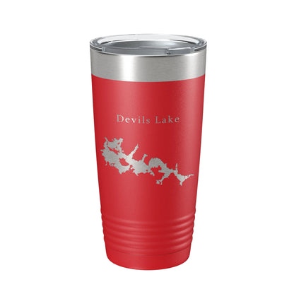 Devils Lake Map Tumbler Travel Mug Insulated Laser Engraved Coffee Cup North Dakota 20 oz-10