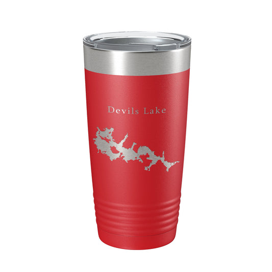Devils Lake Map Tumbler Travel Mug Insulated Laser Engraved Coffee Cup North Dakota 20 oz-10