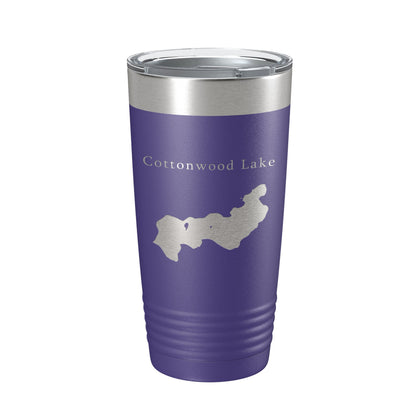 Cottonwood Lake Map Tumbler Travel Mug Insulated Laser Engraved Coffee Cup Alaska 20 oz-15