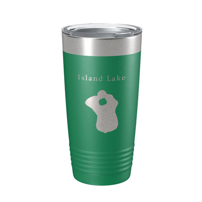 Island Lake Map Tumbler Travel Mug Insulated Laser Engraved Coffee Cup Florida 20 oz-9