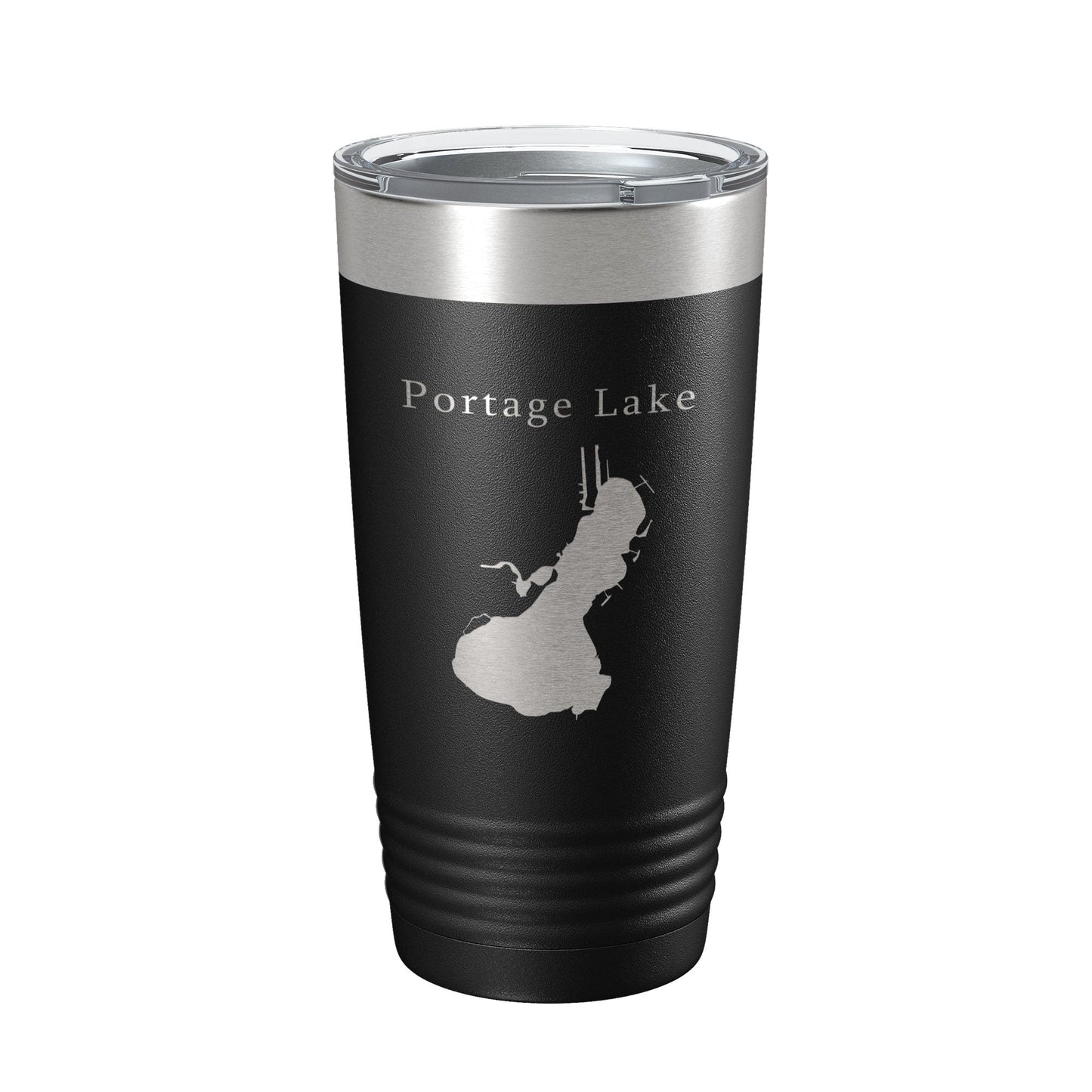 Portage Lake Map Tumbler Travel Mug Insulated Laser Engraved Coffee Cup Huron River Chain of Lakes Michigan 20 oz-5