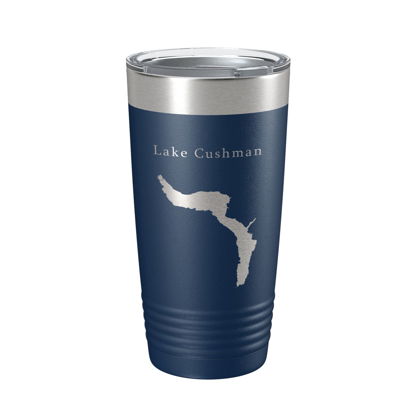 Lake Cushman Map Tumbler Travel Mug Insulated Laser Engraved Coffee Cup Washington 20 oz-2