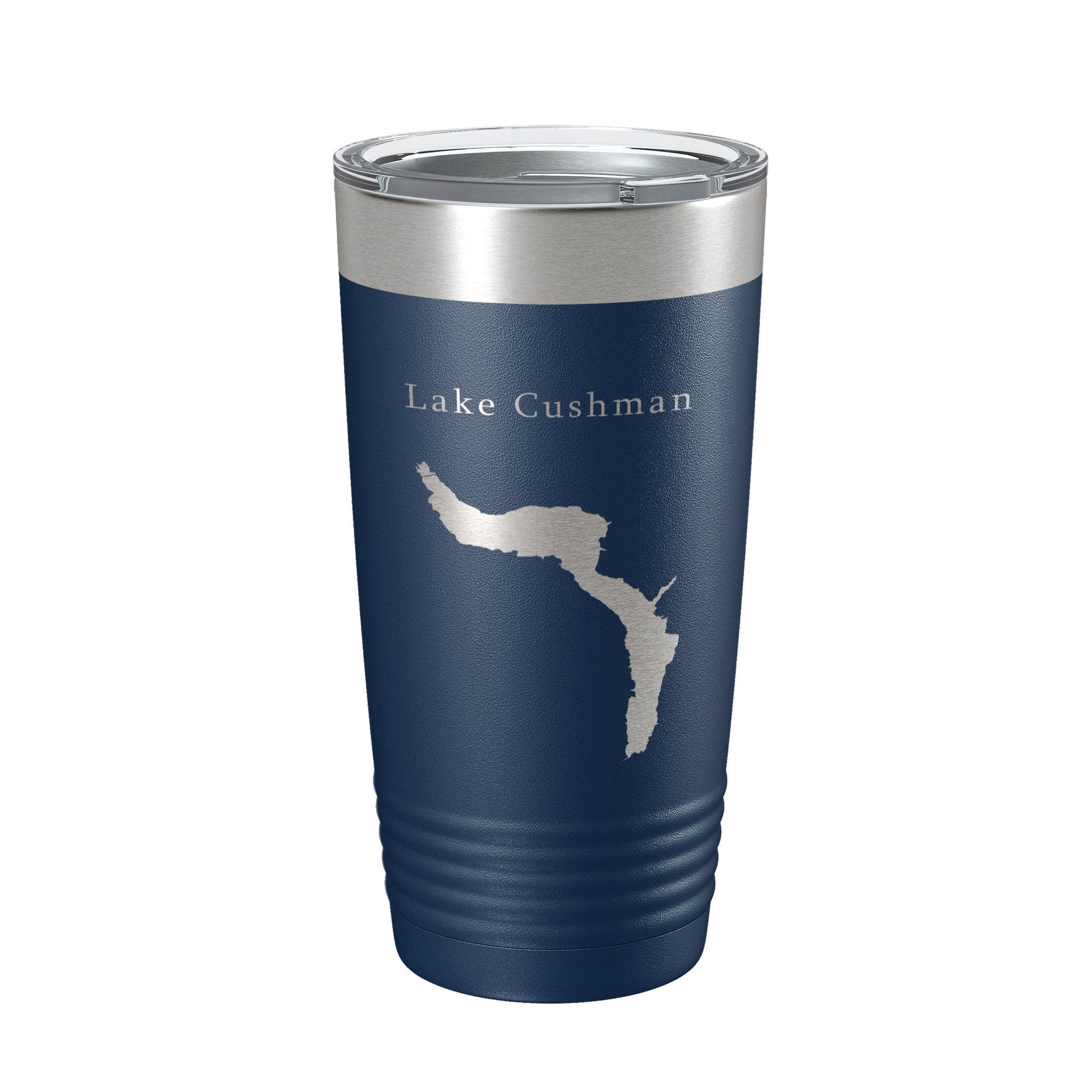 Lake Cushman Map Tumbler Travel Mug Insulated Laser Engraved Coffee Cup Washington 20 oz-2