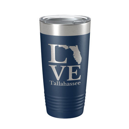 Tallahassee FL Love Tumbler Travel Mug Insulated Laser Engraved Coffee Cup Florida Gift 20 oz-2