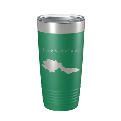 Lake Sutherland Map Tumbler Travel Mug Insulated Laser Engraved Coffee Cup Washington 20 oz-9