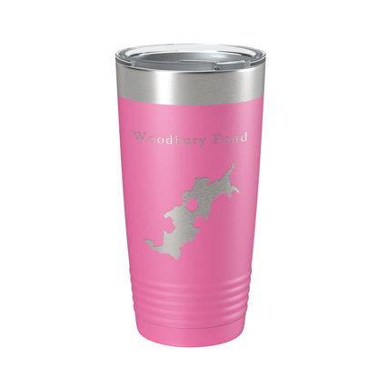 Woodbury Pond Tumbler Lake Map Travel Mug Insulated Laser Engraved Coffee Cup Maine 20 oz-11