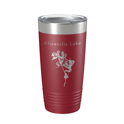 Aliceville Lake Map Tumbler Travel Mug Insulated Laser Engraved Coffee Cup Alabama Mississippi 20 oz-18
