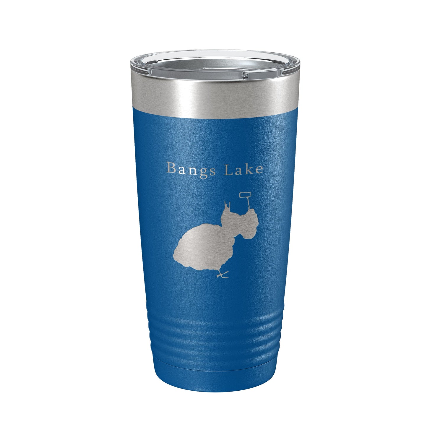 Bangs Lake Map Tumbler Travel Mug Insulated Laser Engraved Coffee Cup Illinois 20 oz-6