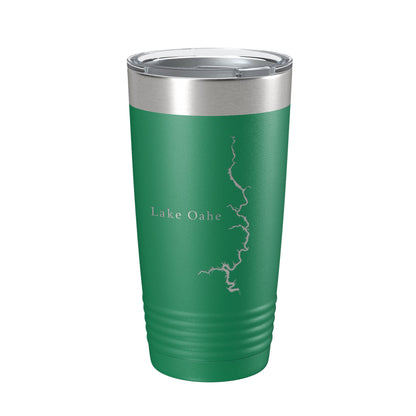 Lake Oahe Map Tumbler Travel Mug Insulated Laser Engraved Coffee Cup South Dakota 20 oz-9