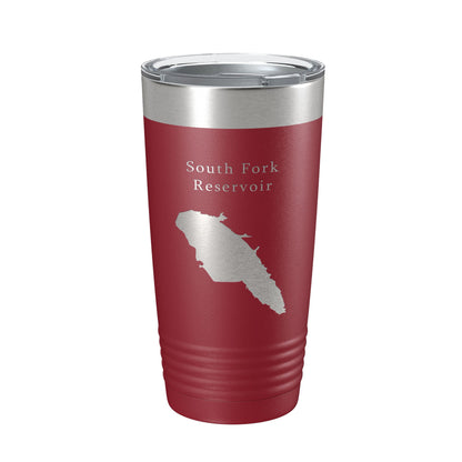 South Fork Reservoir Tumbler Lake Map Travel Mug Insulated Laser Engraved Coffee Cup Nevada 20 oz-18