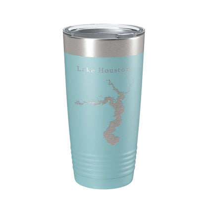Lake Houston Map Tumbler Travel Mug Insulated Laser Engraved Coffee Cup Texas 20 oz-13