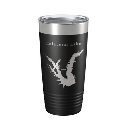 Calaveras Lake Map Tumbler Travel Mug Insulated Laser Engraved Coffee Cup Texas 20 oz-5