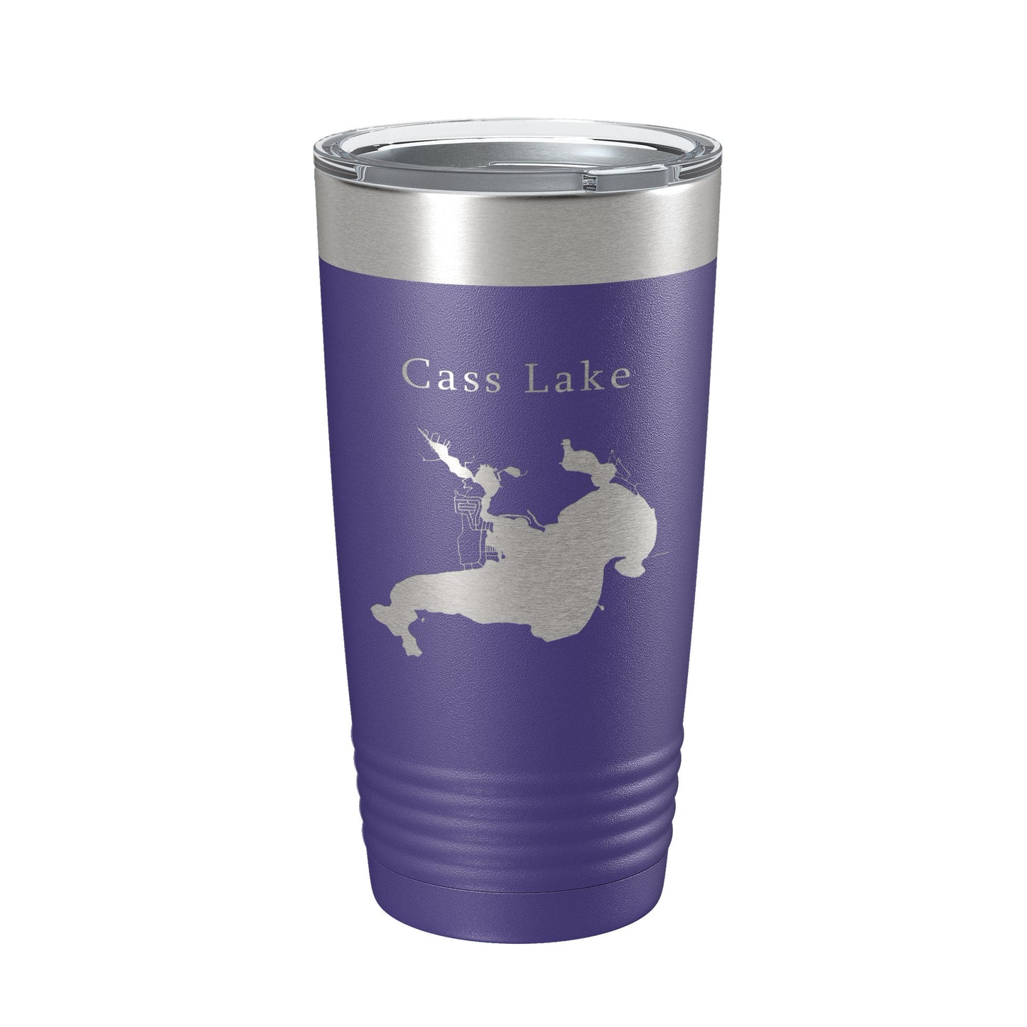 Cass Lake Map Tumbler Travel Mug Insulated Laser Engraved Coffee Cup Michigan 20 oz-15