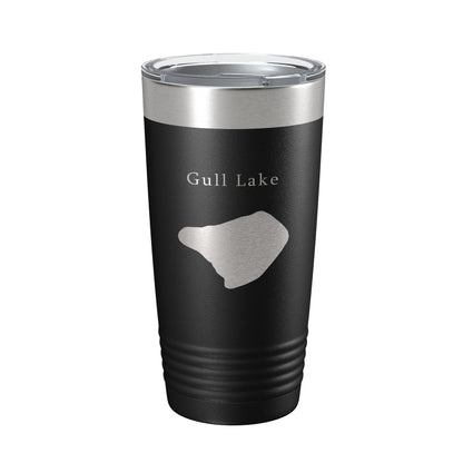Gull Lake Map Tumbler Travel Mug Insulated Laser Engraved Coffee Cup California 20 oz-0