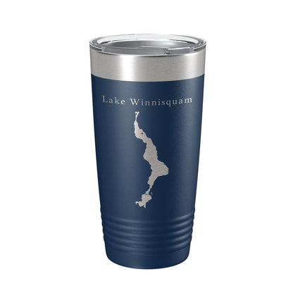 Lake Winnisquam Map Tumbler Travel Mug Insulated Laser Engraved Coffee Cup Laconia New Hampshire 20 oz-2