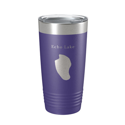 Echo Lake Map Tumbler Travel Mug Insulated Laser Engraved Coffee Cup White Mountains New Hampshire 20 oz-15