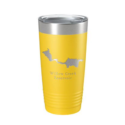 Willow Creek Reservoir Arapaho Tumbler Lake Map Travel Mug Insulated Laser Engraved Coffee Cup Colorado 20 oz-19