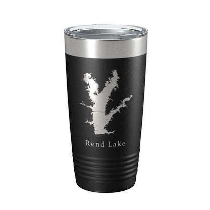 Rend Lake Map Tumbler Travel Mug Insulated Laser Engraved Coffee Cup Illinois 20 oz-0