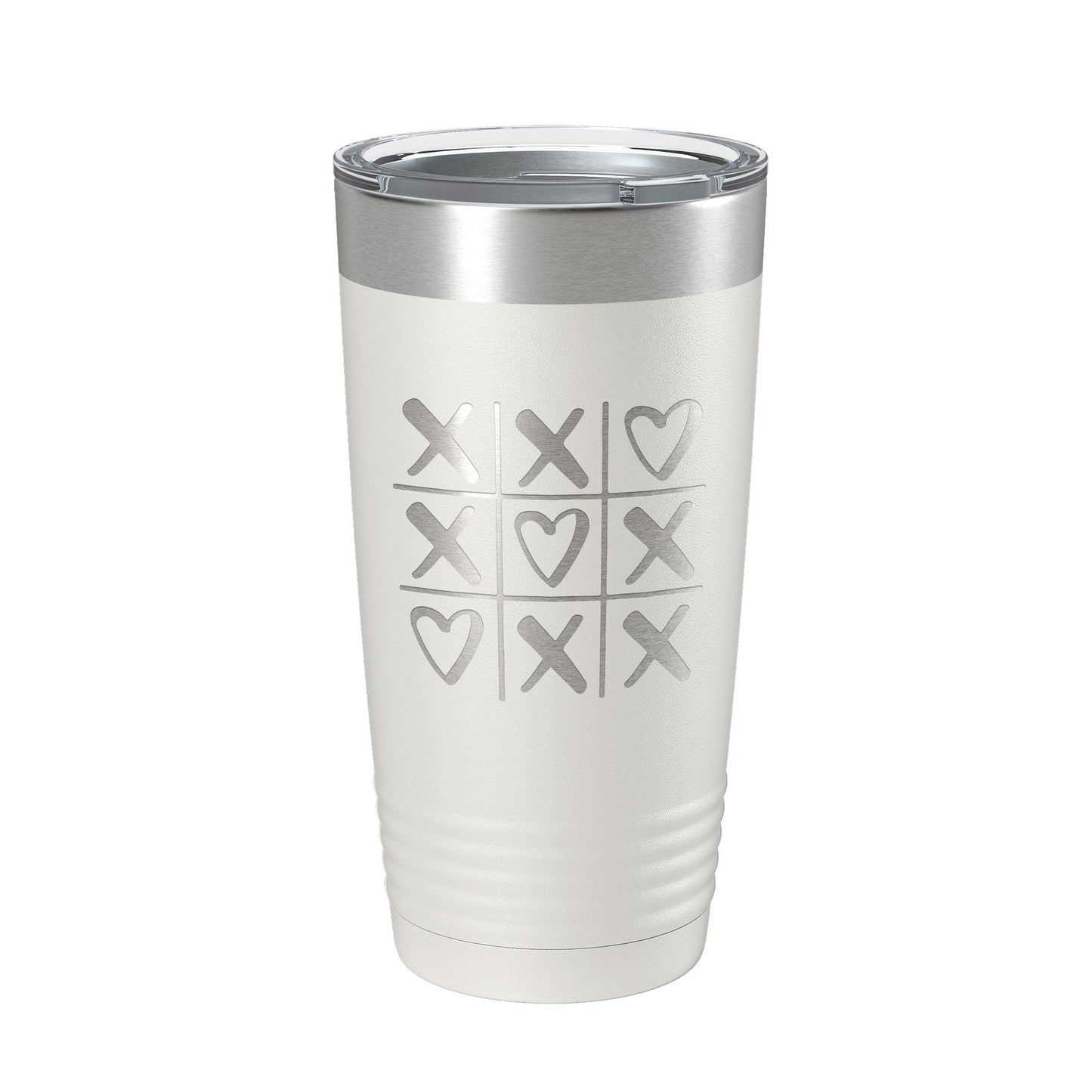 Valentine's Day Tumbler Tic Tac Toe Hearts Travel Mug Insulated Laser Engraved Coffee Cup 20 oz-7