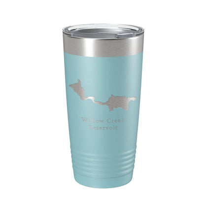 Willow Creek Reservoir Arapaho Tumbler Lake Map Travel Mug Insulated Laser Engraved Coffee Cup Colorado 20 oz-13
