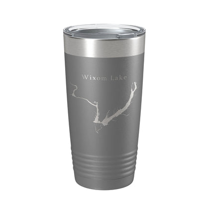 Wixom Lake Tittabawassee Map Tumbler Travel Mug Insulated Laser Engraved Coffee Cup Michigan 20 oz-16