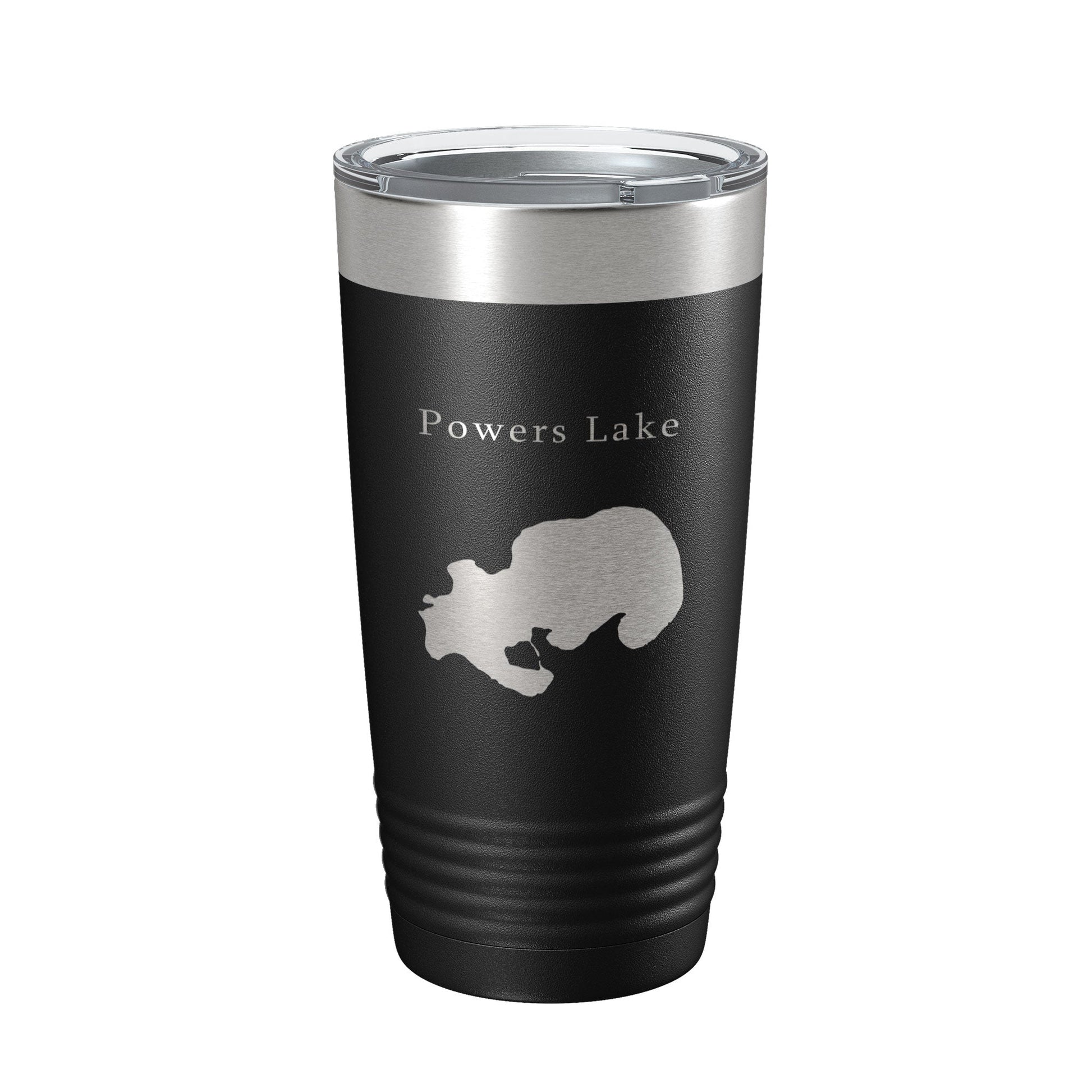 Powers Lake Map Tumbler Travel Mug Insulated Laser Engraved Coffee Cup Wisconsin 20 oz-5
