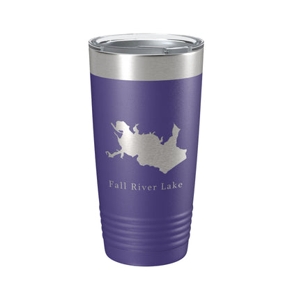 Fall River Lake Map Tumbler Travel Mug Insulated Laser Engraved Coffee Cup Kansas 20 oz-15