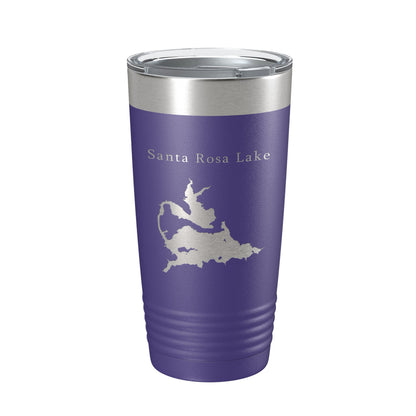 Santa Rosa Lake Map Tumbler Travel Mug Insulated Laser Engraved Coffee Cup New Mexico 20 oz-15