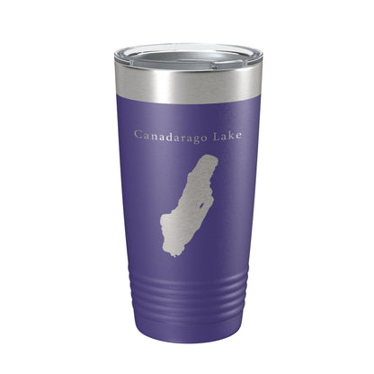 Canadarago Lake Map Tumbler Travel Mug Insulated Laser Engraved Coffee Cup New York 20 oz-15