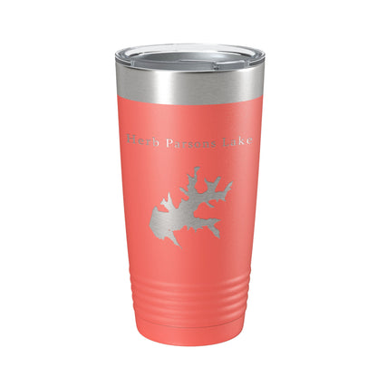 Herb Parsons Lake Map Tumbler Travel Mug Insulated Laser Engraved Coffee Cup Tennessee 20 oz-20