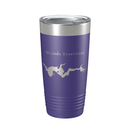 Woods Reservoir Tumbler Lake Map Travel Mug Insulated Laser Engraved Coffee Cup Tennessee 20 oz-15