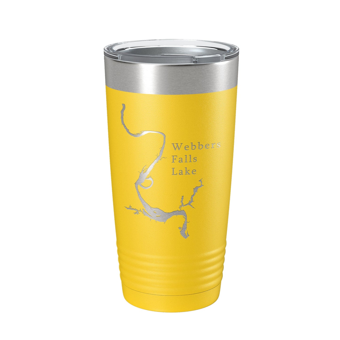 Webbers Falls Lake Map Tumbler Travel Mug Insulated Laser Engraved Coffee Cup Oklahoma 20 oz-19
