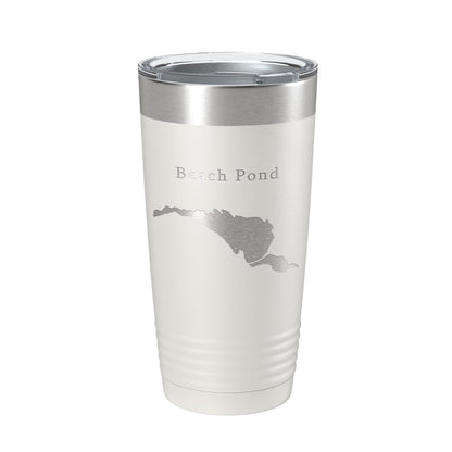 Beach Pond Tumbler Lake Map Travel Mug Insulated Laser Engraved Coffee Cup Connecticut Rhode Island 20 oz-7