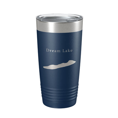Dream Lake Map Tumbler Travel Mug Insulated Laser Engraved Coffee Cup Colorado 20 oz-2
