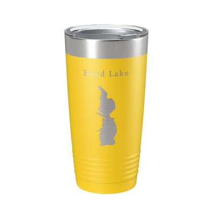 Boyd Lake Map Tumbler Travel Mug Insulated Laser Engraved Coffee Cup Colorado 20 oz-19