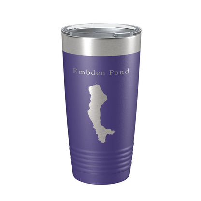 Embden Pond Tumbler Lake Map Travel Mug Insulated Laser Engraved Coffee Cup Maine 20 oz-15