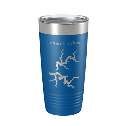 Tenmile Lakes Map Tumbler Travel Mug Insulated Laser Engraved Coffee Cup Oregon 20 oz-6