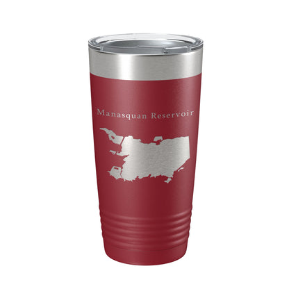 Manasquan Reservoir Tumbler Lake Map Travel Mug Insulated Laser Engraved Coffee Cup New Jersey 20 oz-18