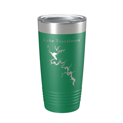 Lake Tuscaloosa Map Tumbler Travel Mug Insulated Laser Engraved Coffee Cup Alabama 20 oz-9
