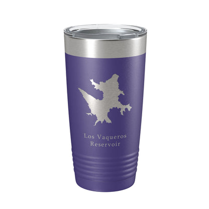 Los Vaqueros Reservoir Tumbler Lake Map Travel Mug Insulated Laser Engraved Coffee Cup California 20 oz-15