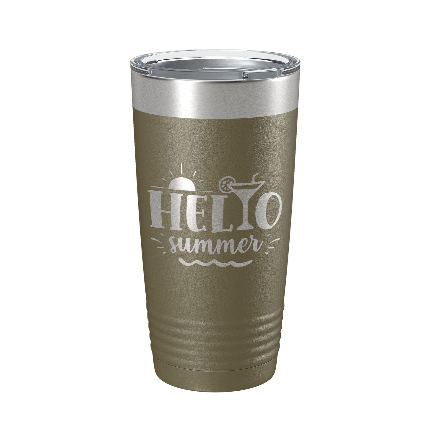 Hello Summer Tumbler Travel Mug Insulated Laser Engraved Coffee Cup 20 oz-21