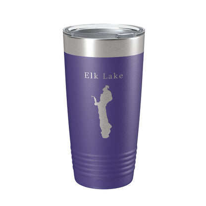 Elk Lake Map Tumbler Travel Mug Insulated Laser Engraved Coffee Cup Michigan 20 oz-15