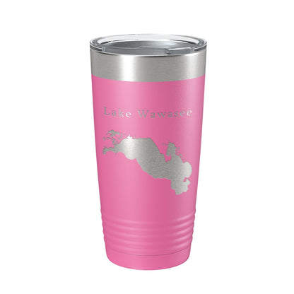 Lake Wawasee Map Tumbler Travel Mug Insulated Laser Engraved Coffee Cup Indiana 20 oz-11