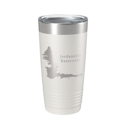 Jordanelle Reservoir Tumbler Lake Map Travel Mug Insulated Laser Engraved Coffee Cup Utah 20 oz-1