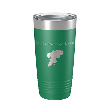 Little Portage Lake Map Tumbler Travel Mug Insulated Laser Engraved Coffee Cup Huron River Chain of Lakes Michigan 20 oz-9