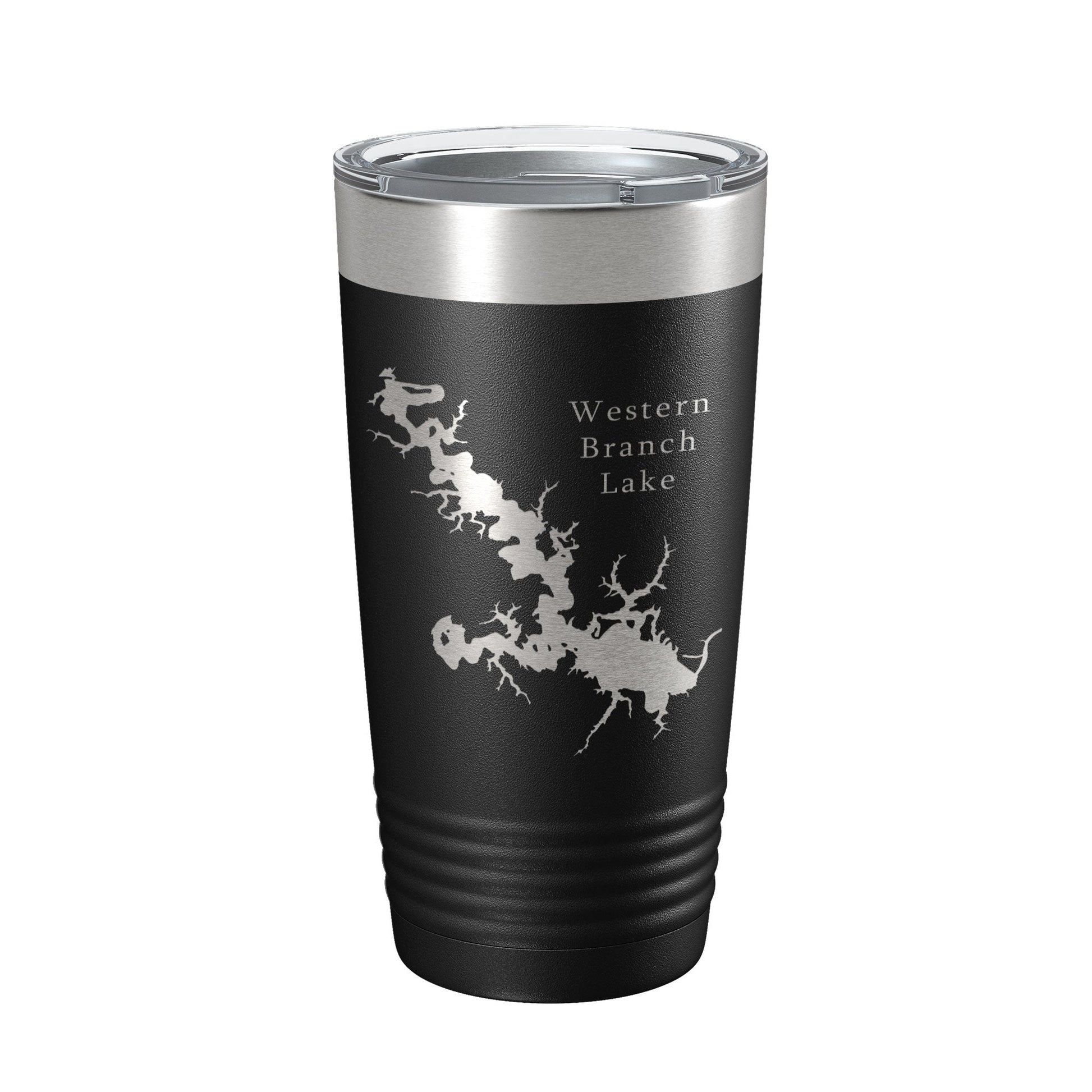 Western Branch Lake Reservoir Map Tumbler Travel Mug Insulated Laser Engraved Coffee Cup Suffolk Virginia 20 oz-5
