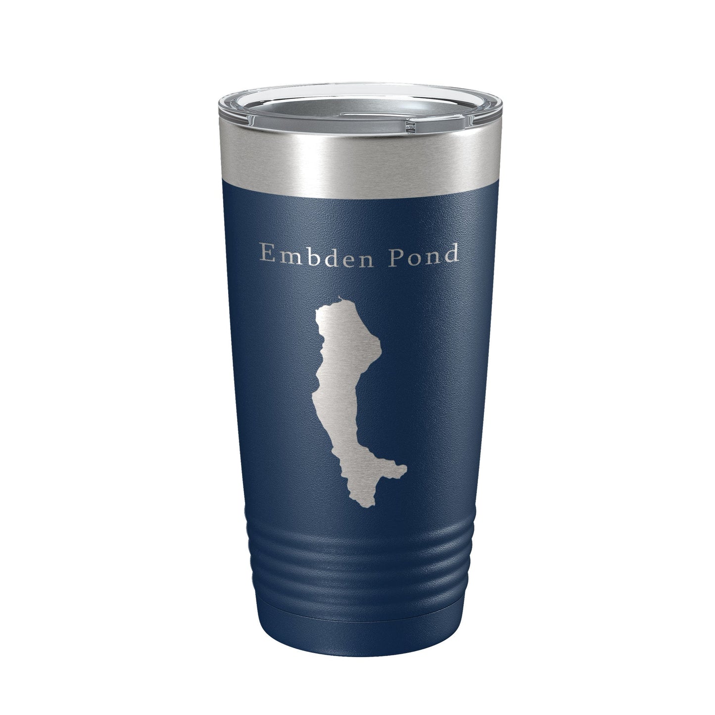Embden Pond Tumbler Lake Map Travel Mug Insulated Laser Engraved Coffee Cup Maine 20 oz-2